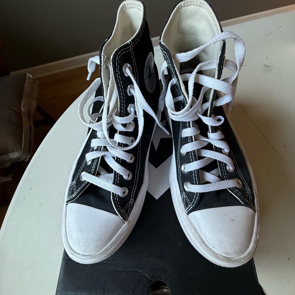 Converse Black and White High Top Sneakers
